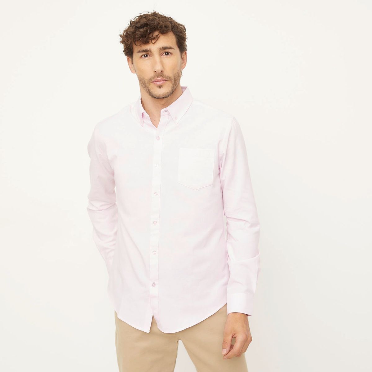NEWPORT - Camisa Hombre Manga larga Slim de Algodón Newport