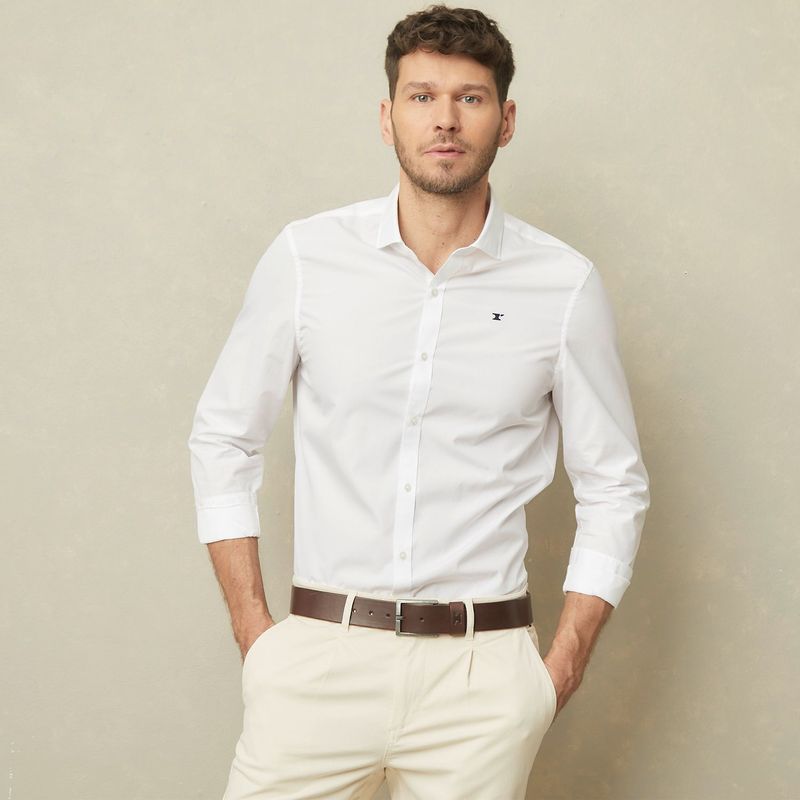 WOLF & HANK - Camisa Hombre Manga larga Slim Algodón Wolf & Hank