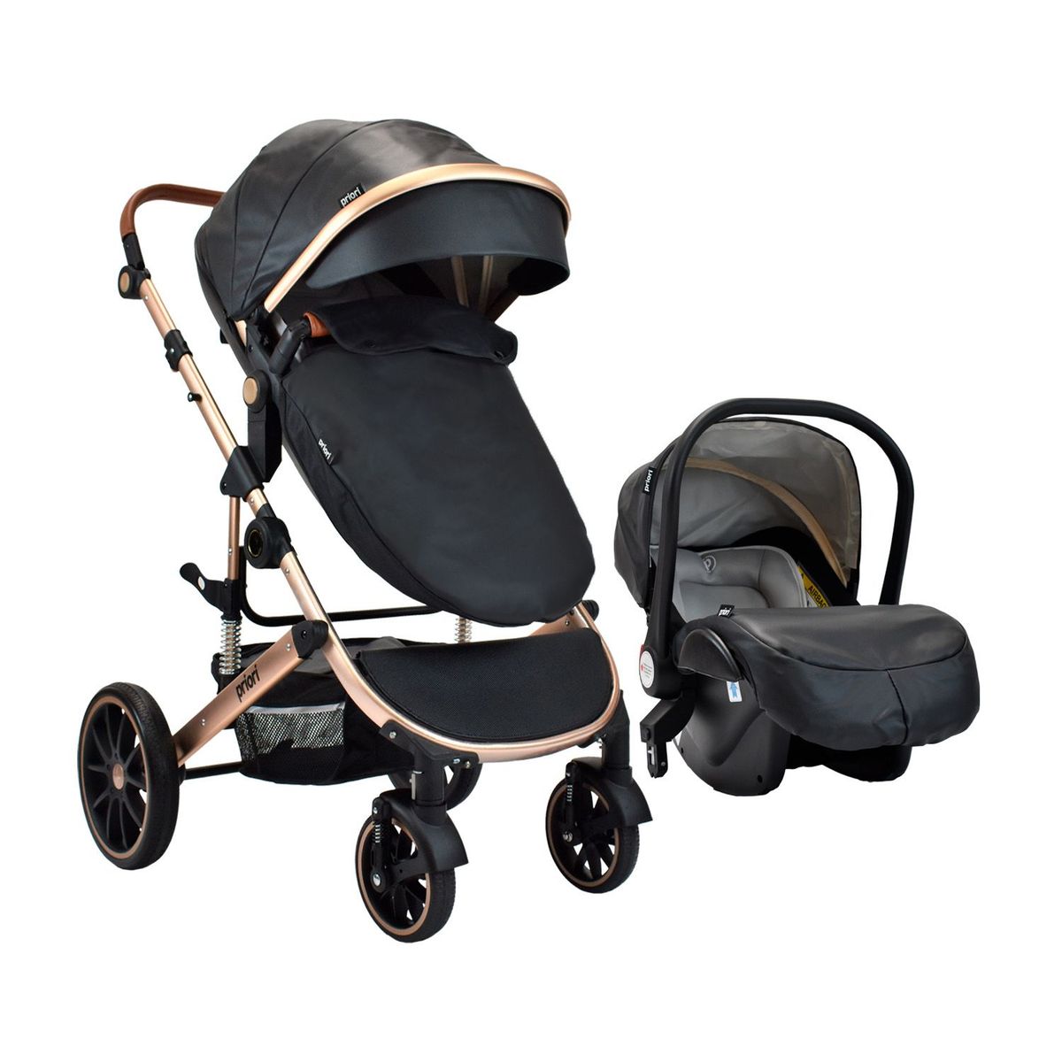 PRIORI - Coche para Bebé Travel System Priori Luxury Negro