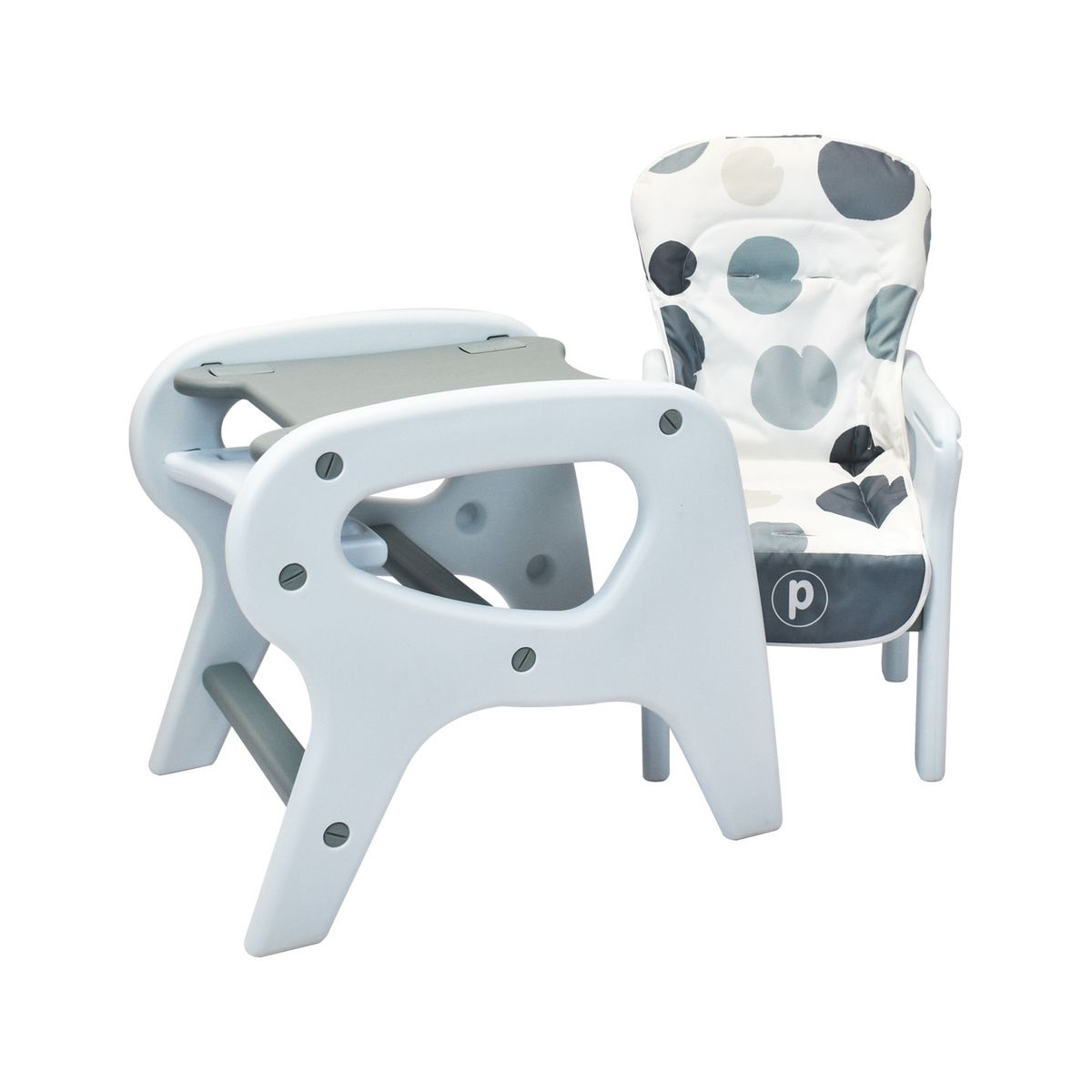 PRIORI - Silla de Comer Escritorio Priori Doots Gris