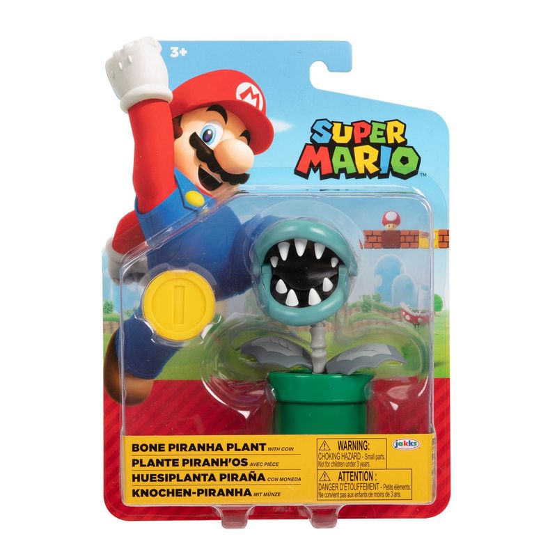 NINTENDO - Figura de Juguete articulado Planta piraña , para mayores de 3 años