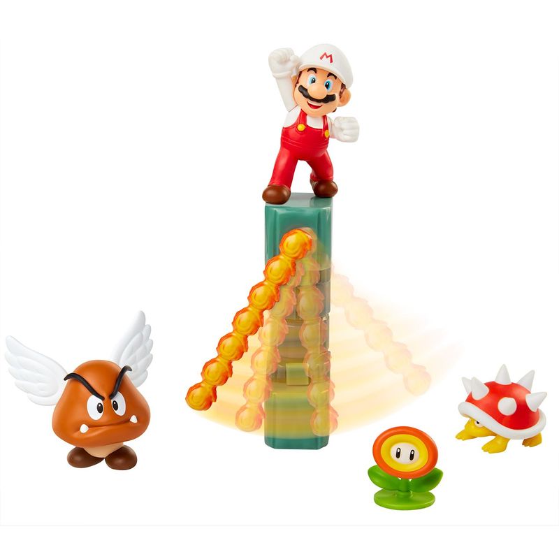 NINTENDO - Set de juego Mario Bros y el jardin de lava Accesorios incluidos,  para mayores de 3 años