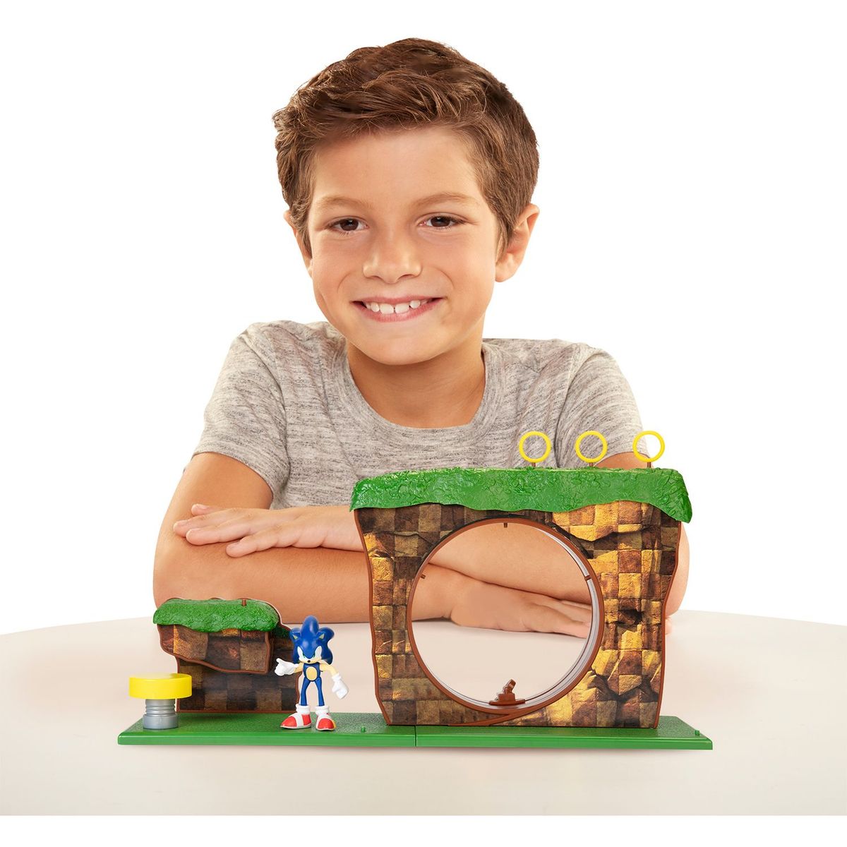  - Set de juego Sonic zona de la colina verde accesorios incluidos, para mayores de 3 años