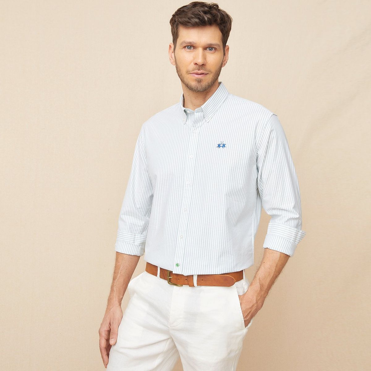 LA MARTINA - Camisa Hombre Manga larga Regular Algodón La Martina