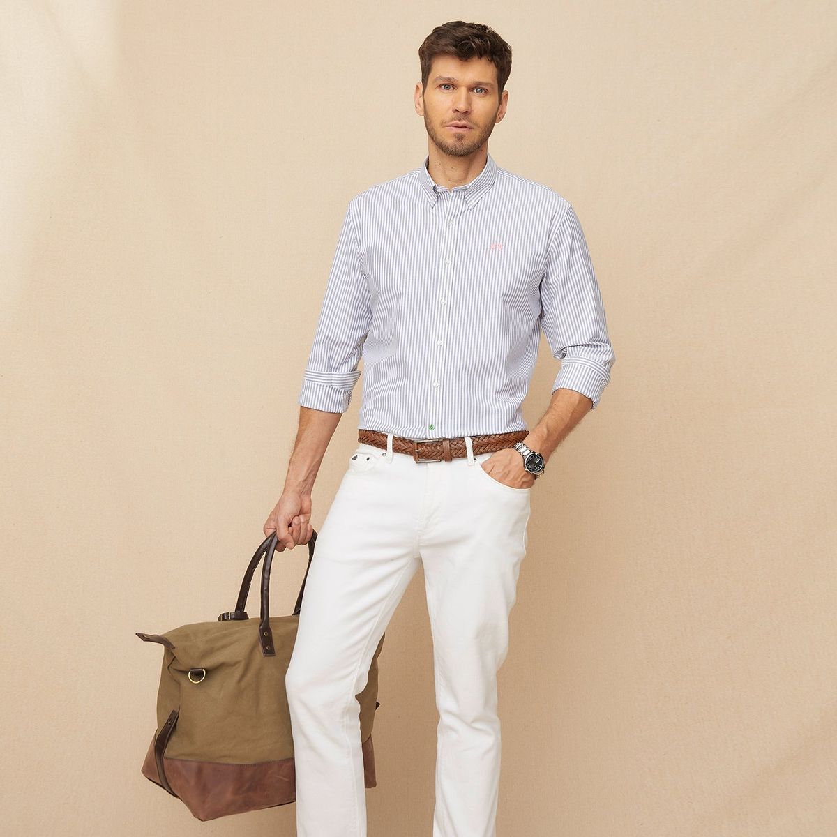 LA MARTINA - Camisa Hombre Manga larga Regular Algodón La Martina