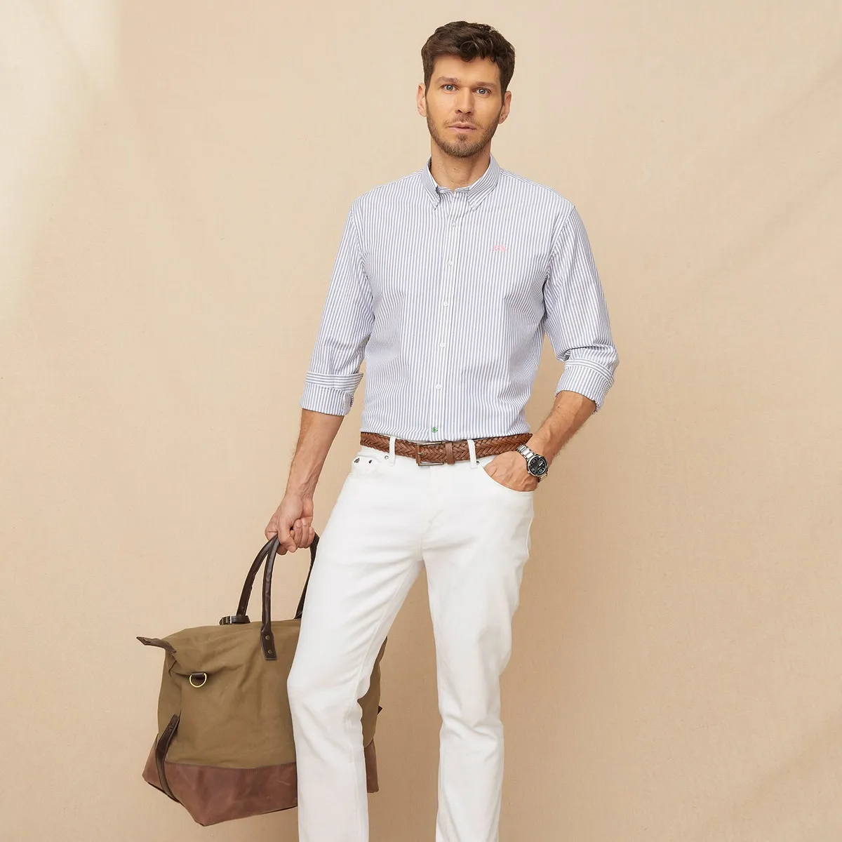 LA MARTINA - Camisa Hombre Manga larga Regular Algodón La Martina