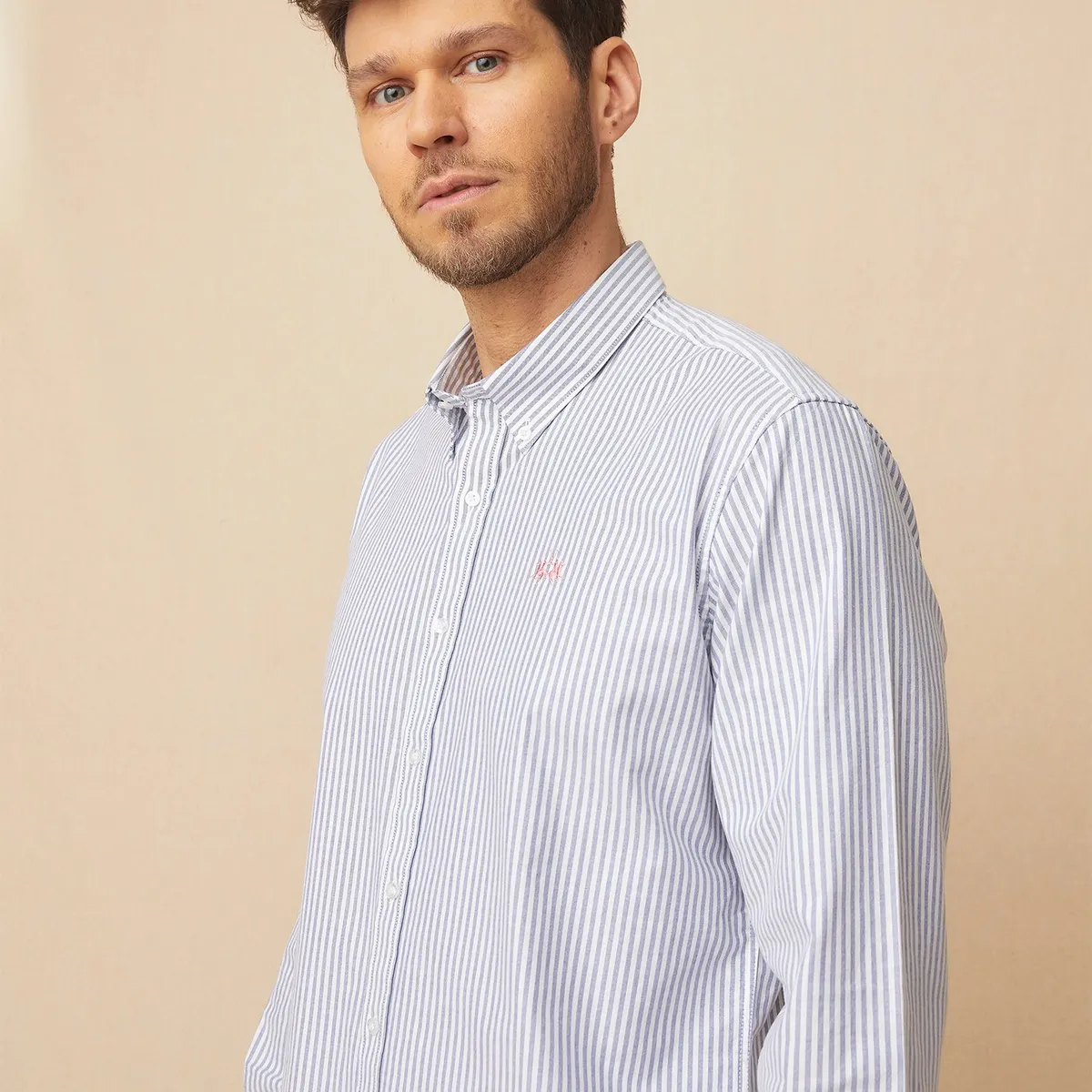 LA MARTINA - Camisa Hombre Manga larga Regular Algodón La Martina