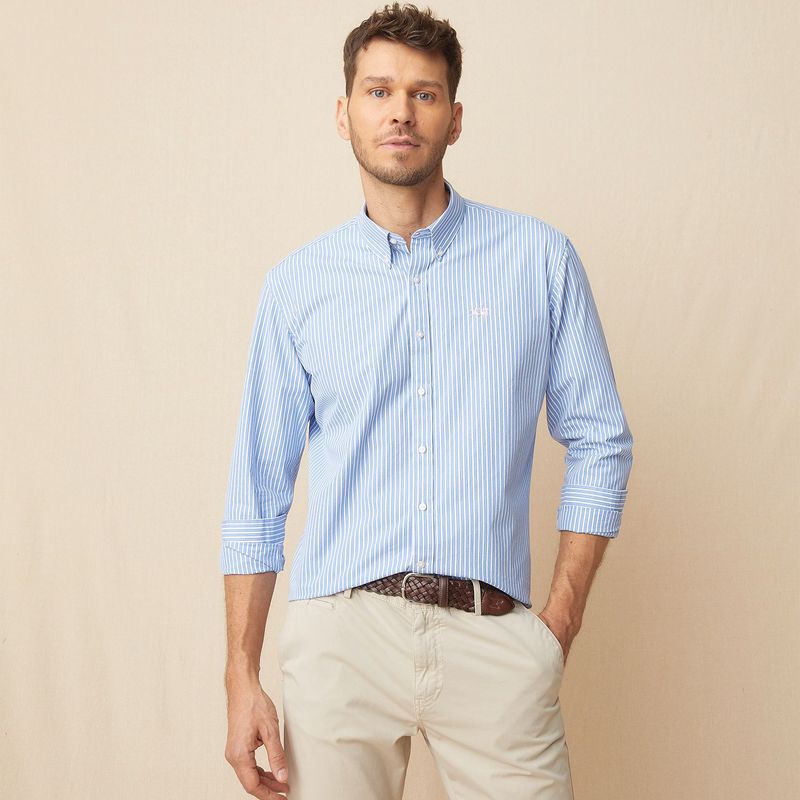 LA MARTINA - Camisa Hombre Manga larga Regular Algodón La Martina