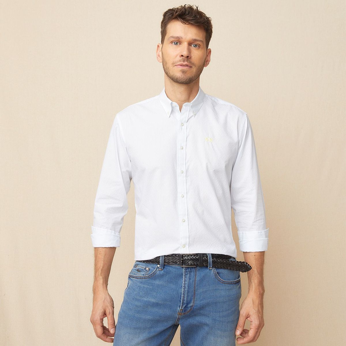 LA MARTINA - Camisa Hombre de Rayas Manga larga Algodón La Martina