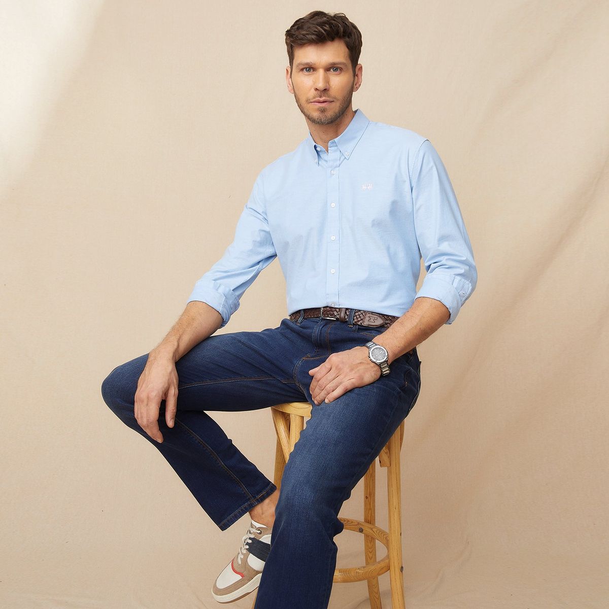 LA MARTINA - Camisa Hombre Manga larga de Algodón La Martina