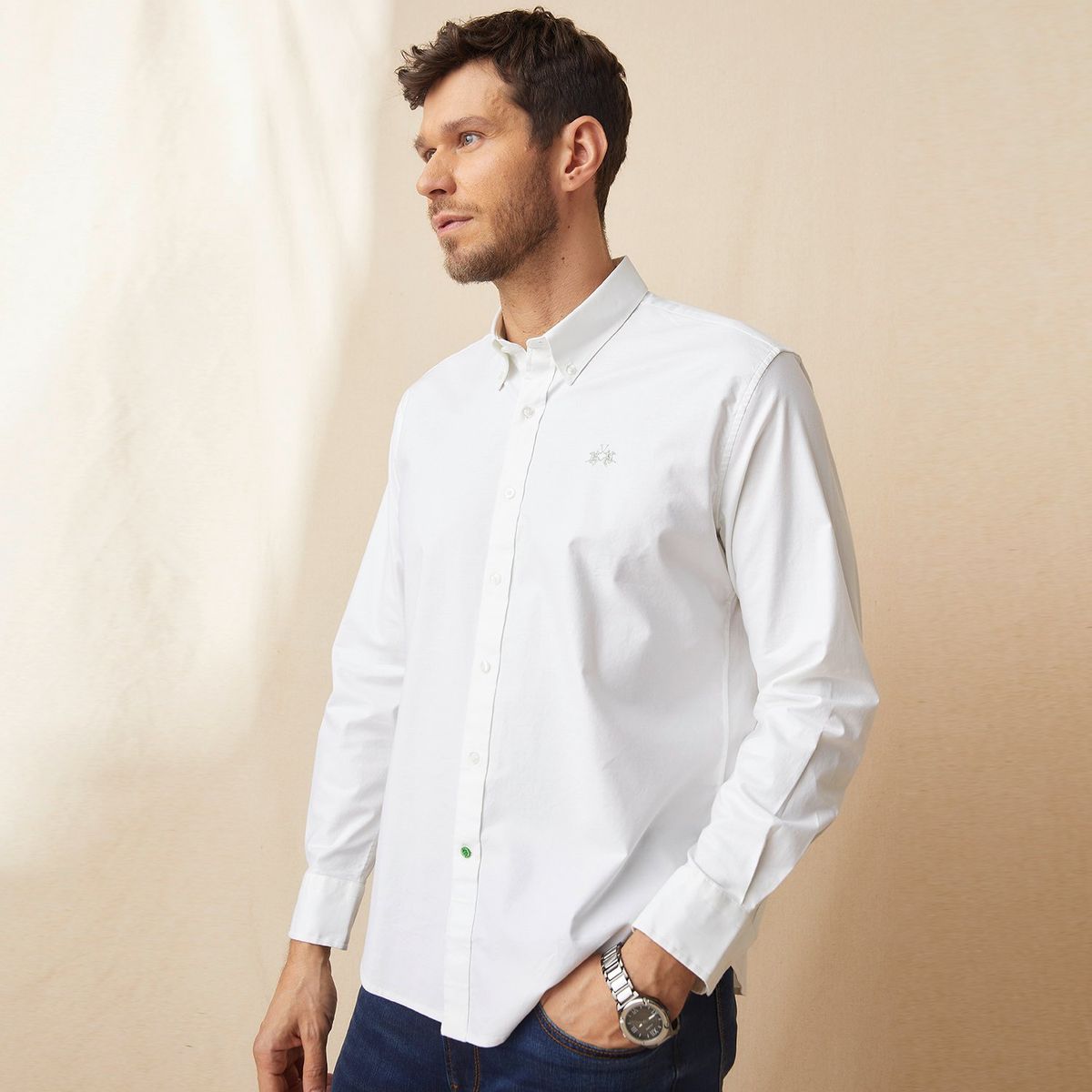 LA MARTINA - Camisa Hombre Manga larga de Algodón La Martina