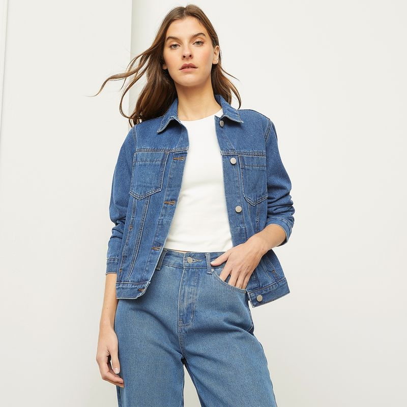 BASEMENT - Chaqueta de jean para Mujer de Algodón Basement