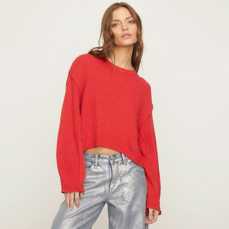 DENIMLAB - Saco Mujer Tejido de Algodón Crop Denimlab
