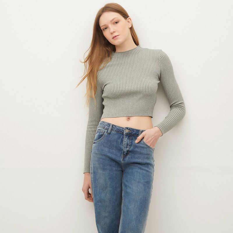 SYBILLA - Saco Mujer Crop Sybilla