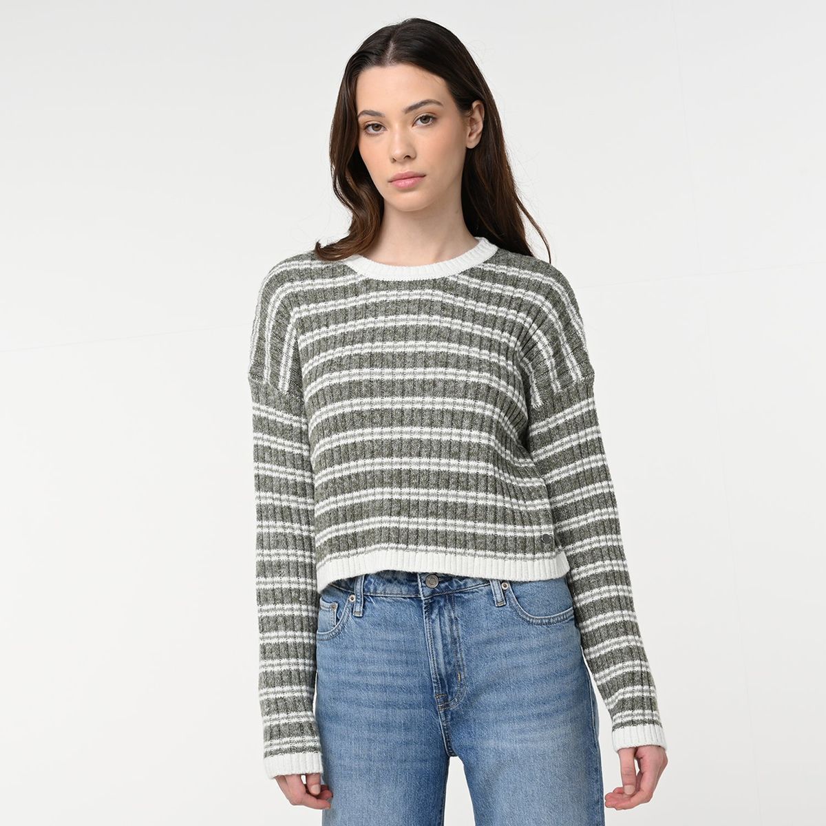 DOO AUSTRALIA - Saco Mujer de Rayas de Algodón Ajustado Doo Australia