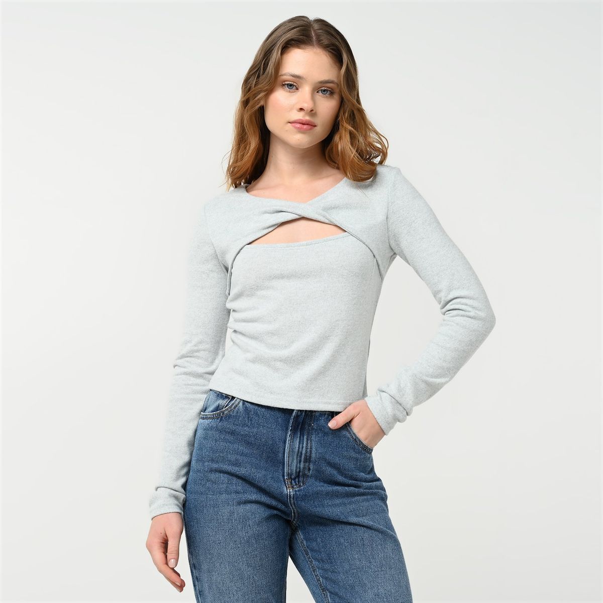 SYBILLA - Saco Mujer con Cut out Crop Sybilla