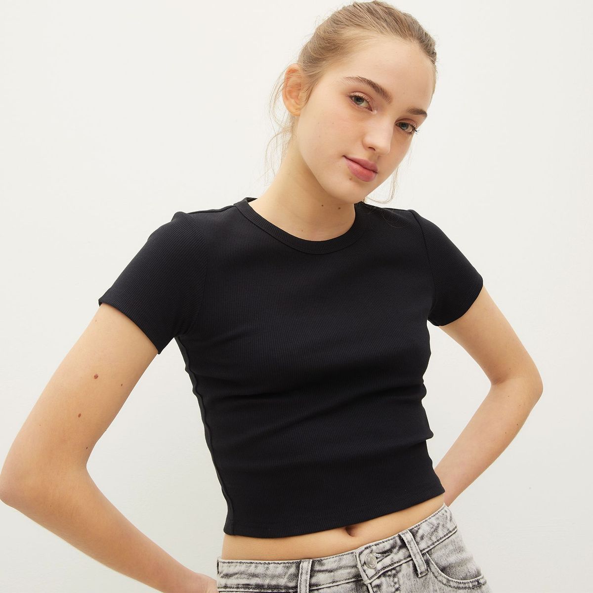 SYBILLA - Blusa Mujer Manga corta de Algodón Sybilla