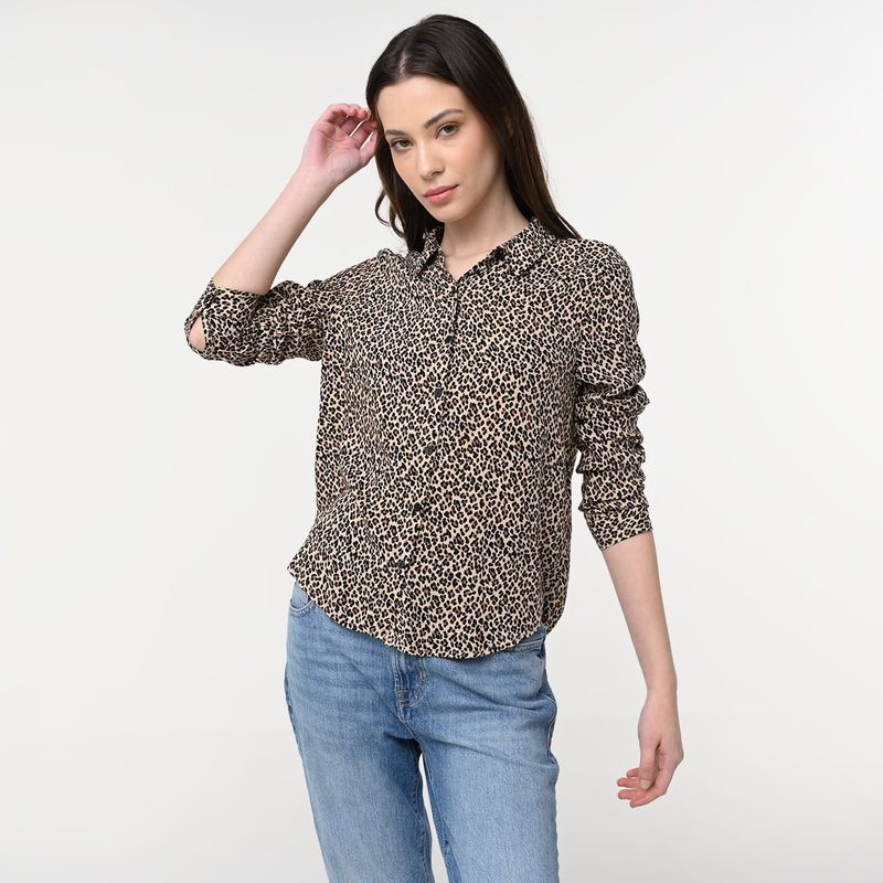 SYBILLA - Blusa Mujer con Estampado Manga larga Sybilla