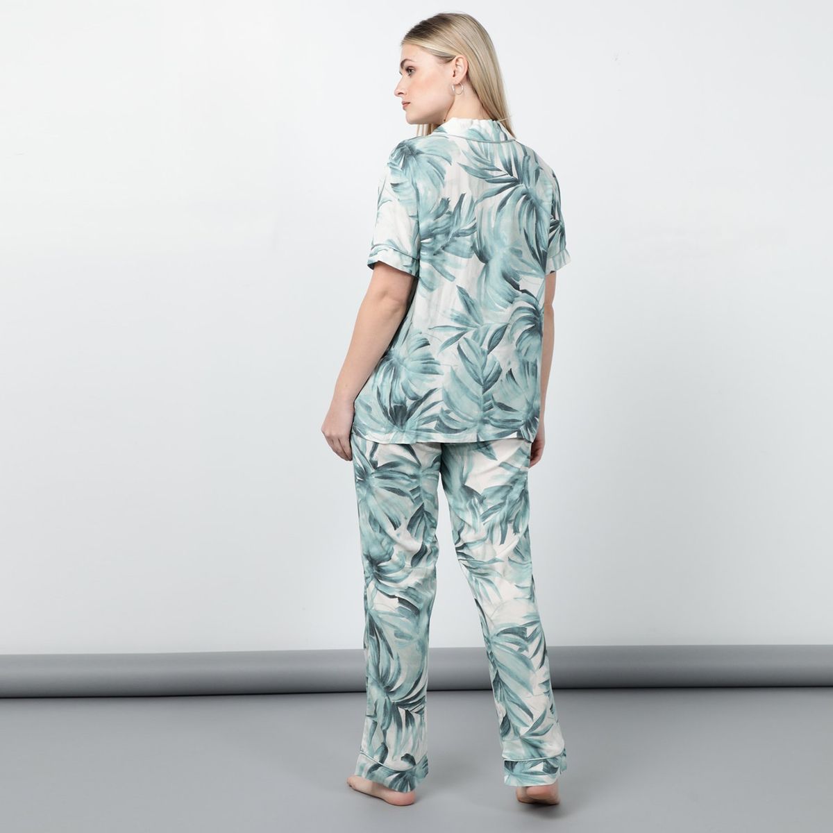 BLU - Conjunto pijama mujer pantalón largo y manga corta BLU