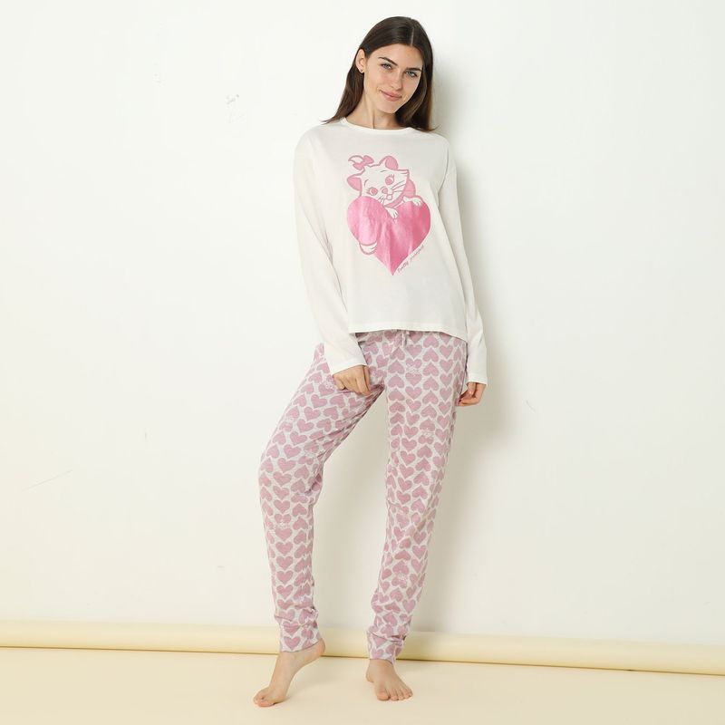 DISNEY - Conjunto pijama mujer pantalón y manga larga Disney
