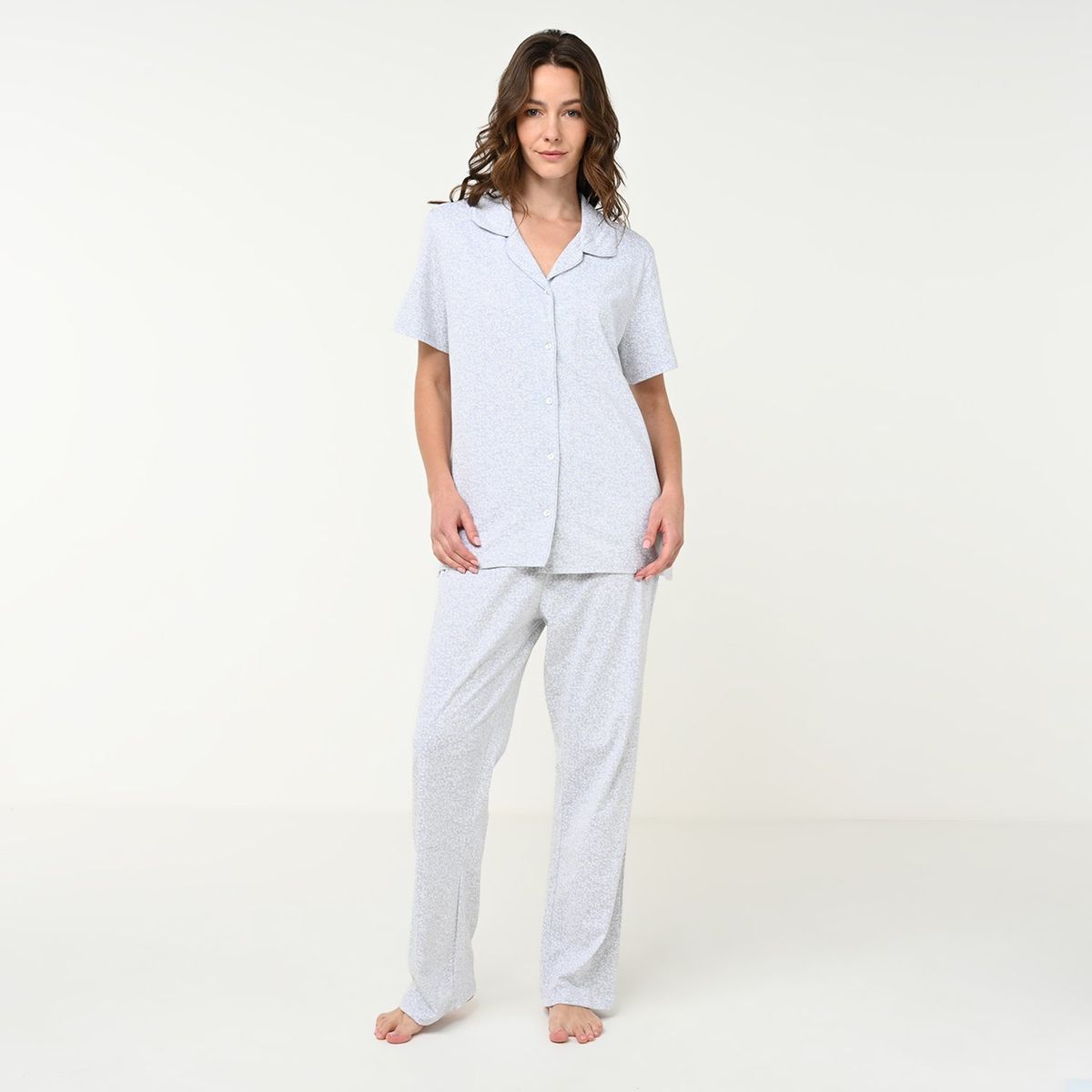 SOUTHLAND - Conjunto pijama mujer pantalón largo y manga corta Southland