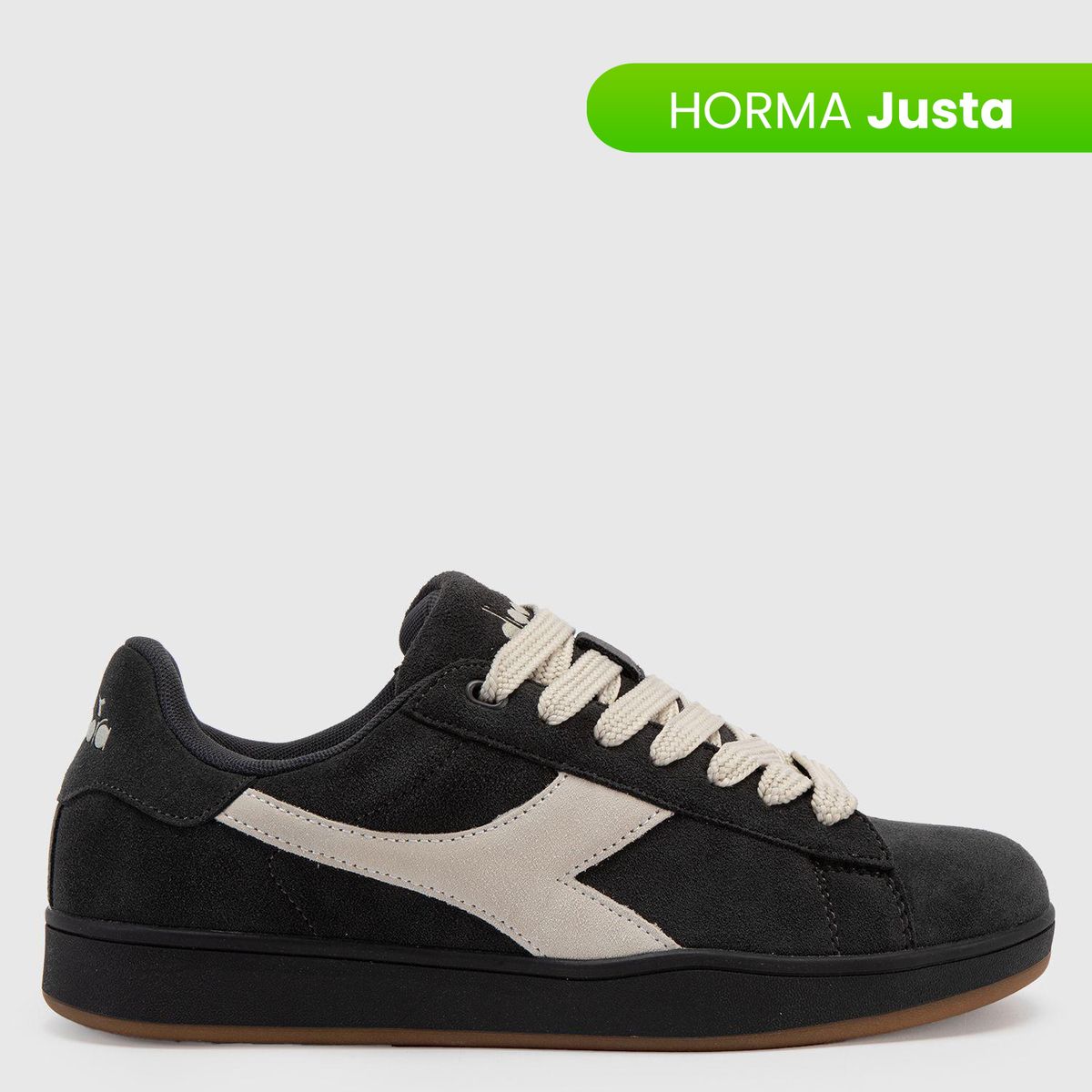 DIADORA - Tenis Diadora Hombre Moda Court Xl Negros Horma Justa 