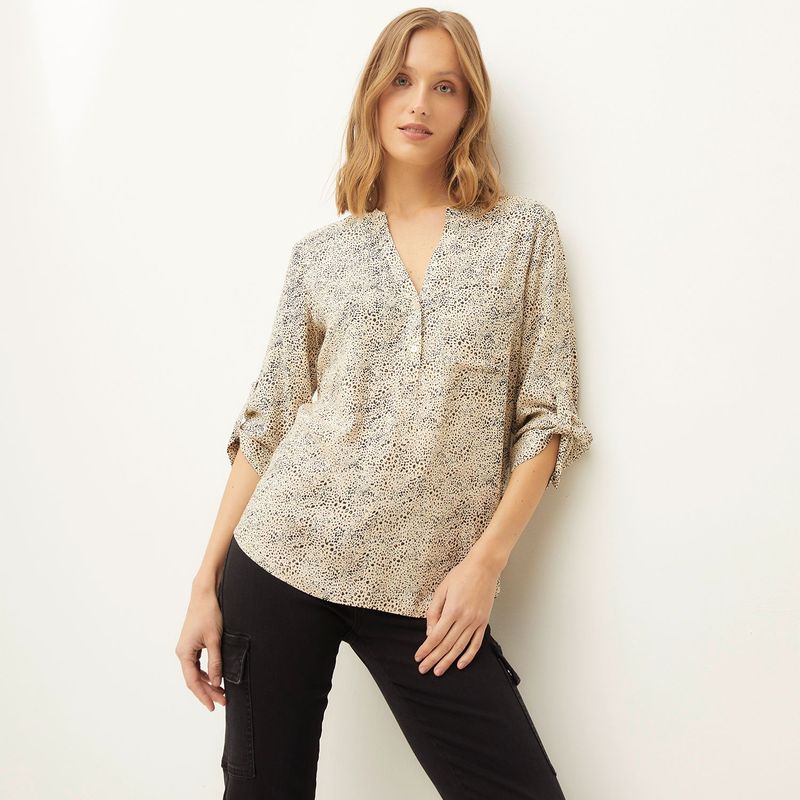UNIVERSITY CLUB - Blusa Mujer con Estampado Manga 3/4 University Club