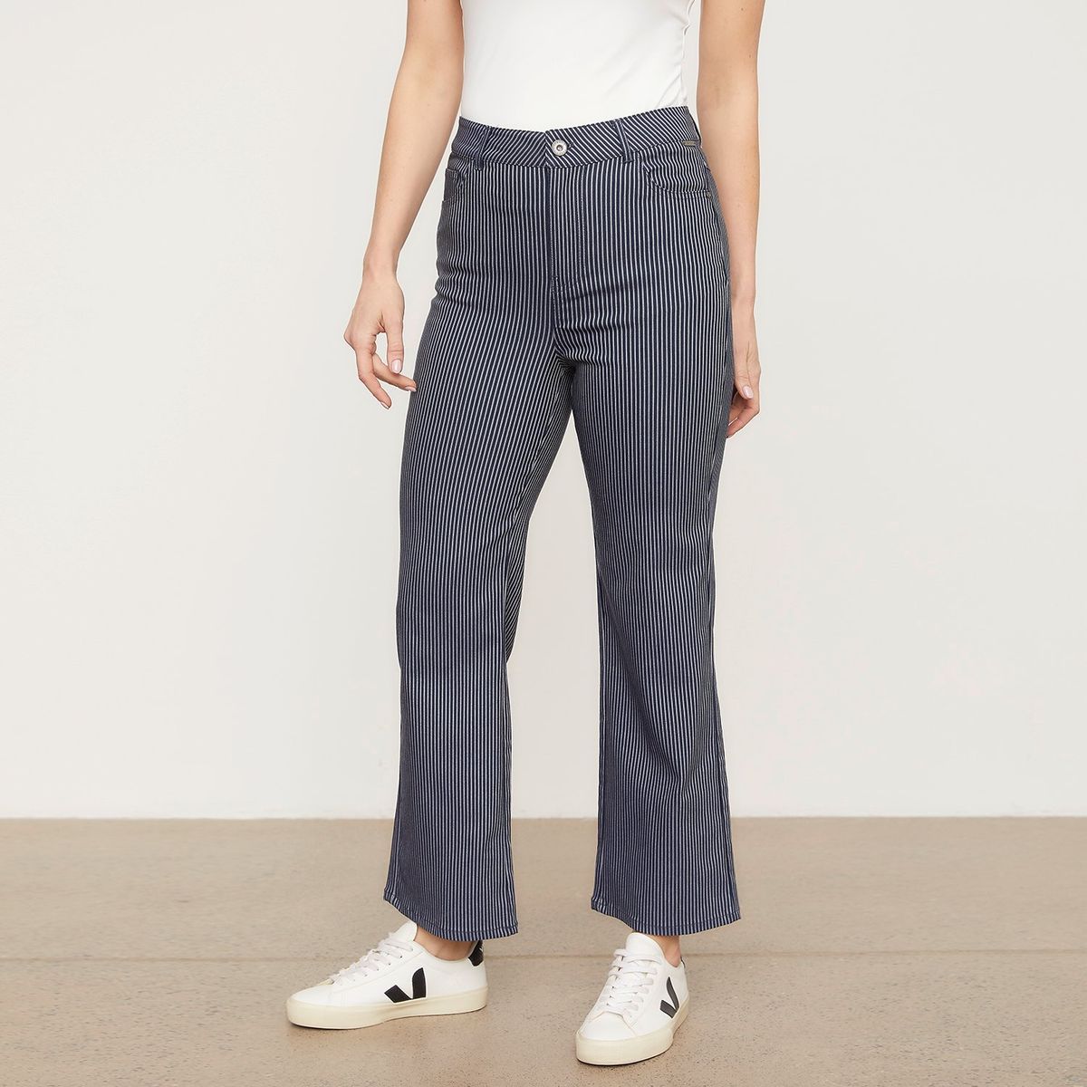 NEWPORT - Pantalón Recto Mujer Tiro alto Newport