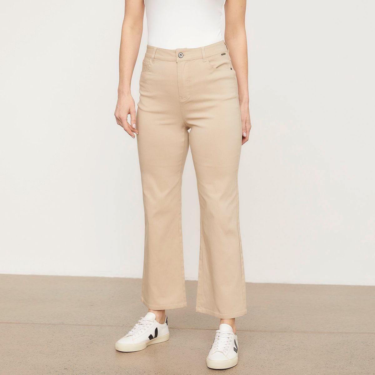 NEWPORT - Pantalón Recto Mujer Tiro alto Newport