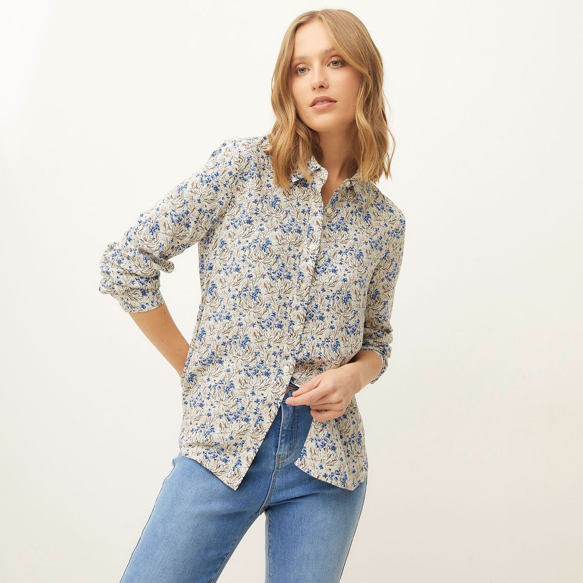 UNIVERSITY CLUB - Blusa Mujer con Estampado Manga larga University Club