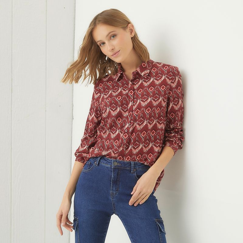 UNIVERSITY CLUB - Blusa Mujer con Estampado Manga larga University Club
