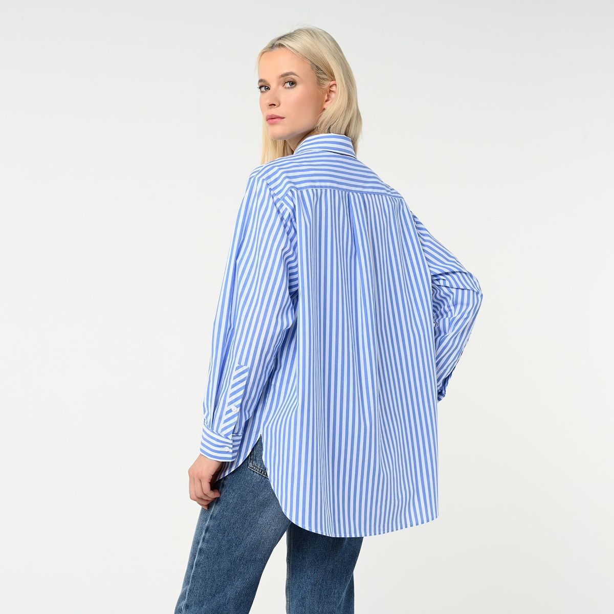 BASEMENT - Camisa Mujer Manga larga de Algodón Basement Regular fit