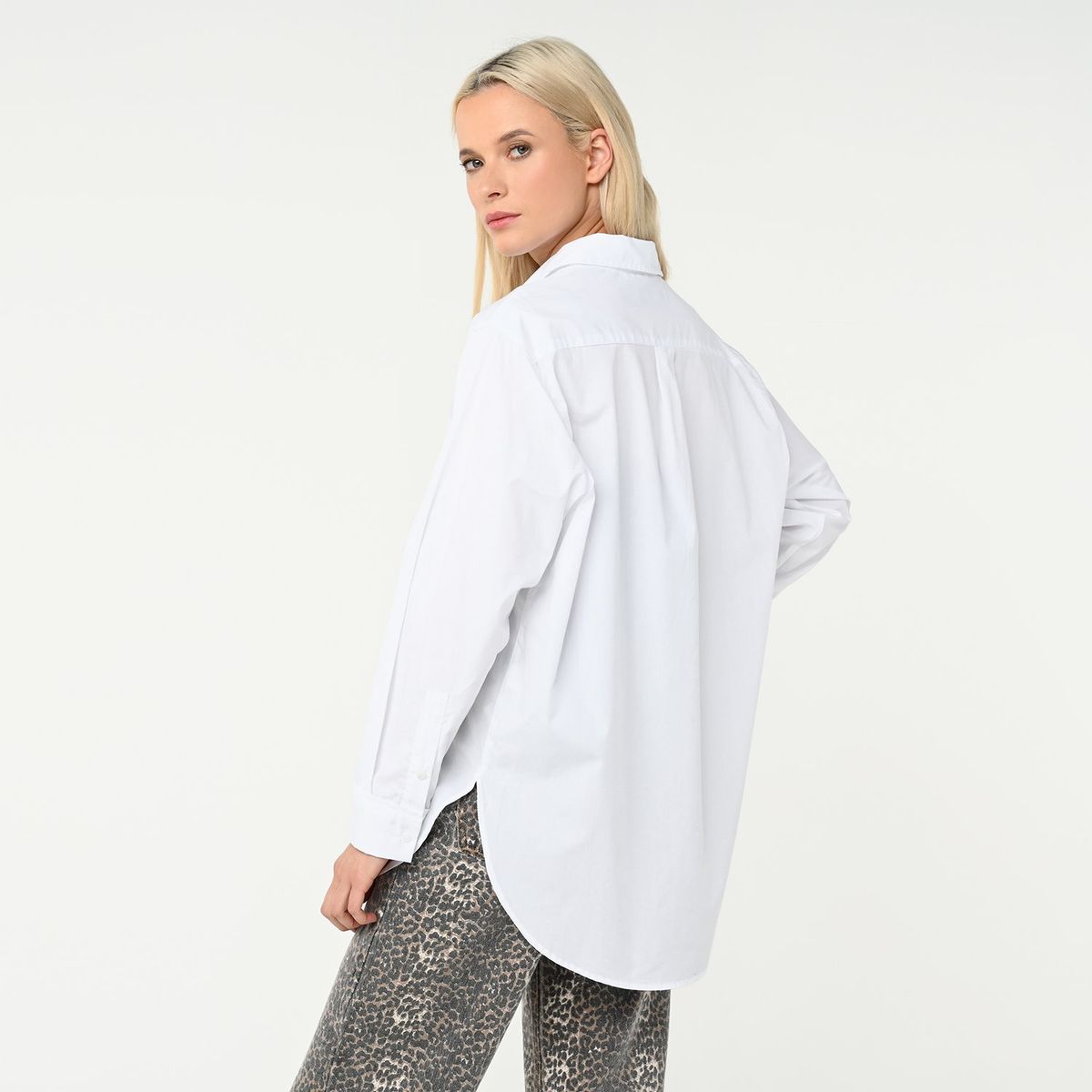 BASEMENT - Camisa Mujer Manga larga de Algodón Basement Regular fit