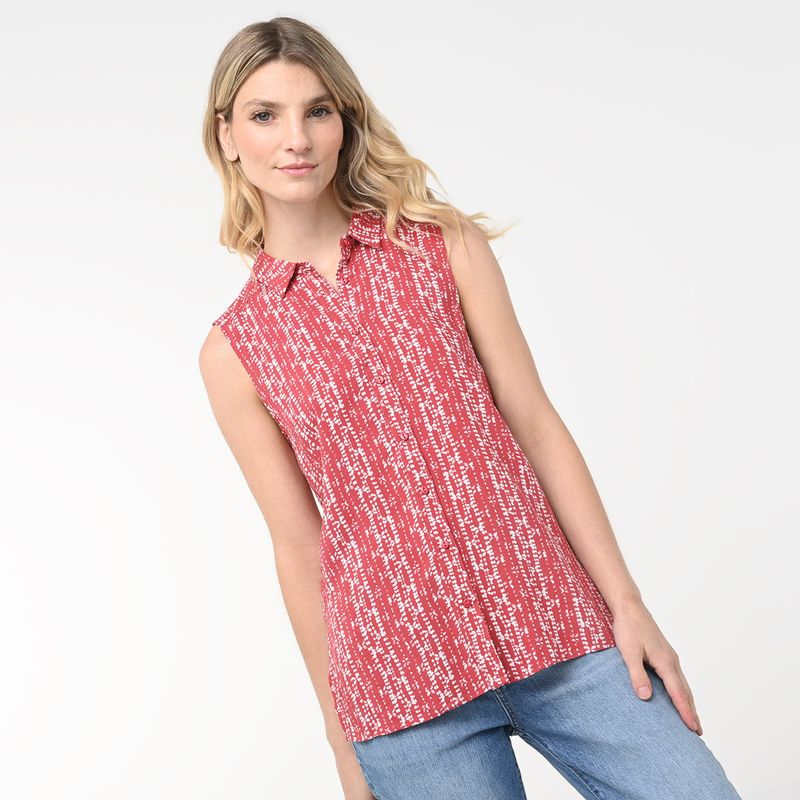 UNIVERSITY CLUB - Blusa Mujer con Estampado Sin mangas University Club
