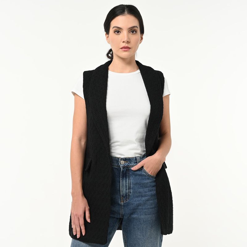 BASEMENT - Chaleco para Mujer de Cuadros de Algodón Basement