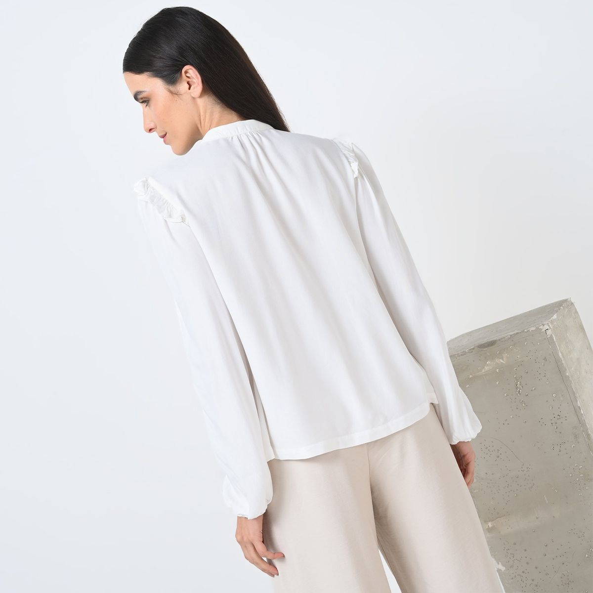 BASEMENT - Blusa para Mujer con Boleros Manga larga Basement