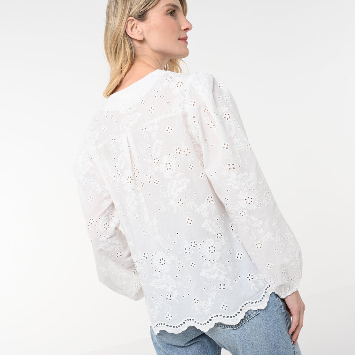 UNIVERSITY CLUB - Blusa para Mujer Manga larga de Algodón University Club