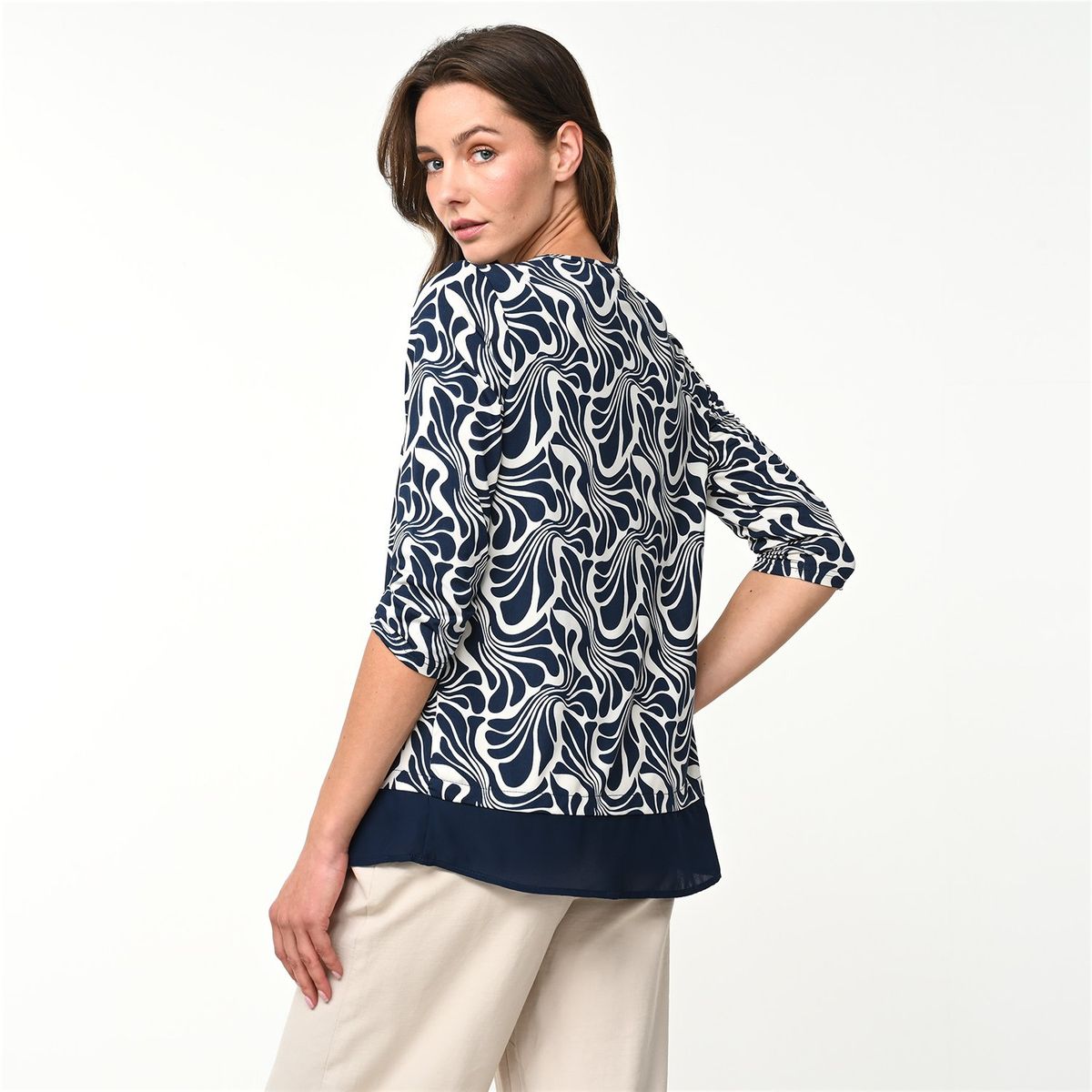 SOUTHLAND - Blusa Mujer con Estampado Manga 3/4 Southland