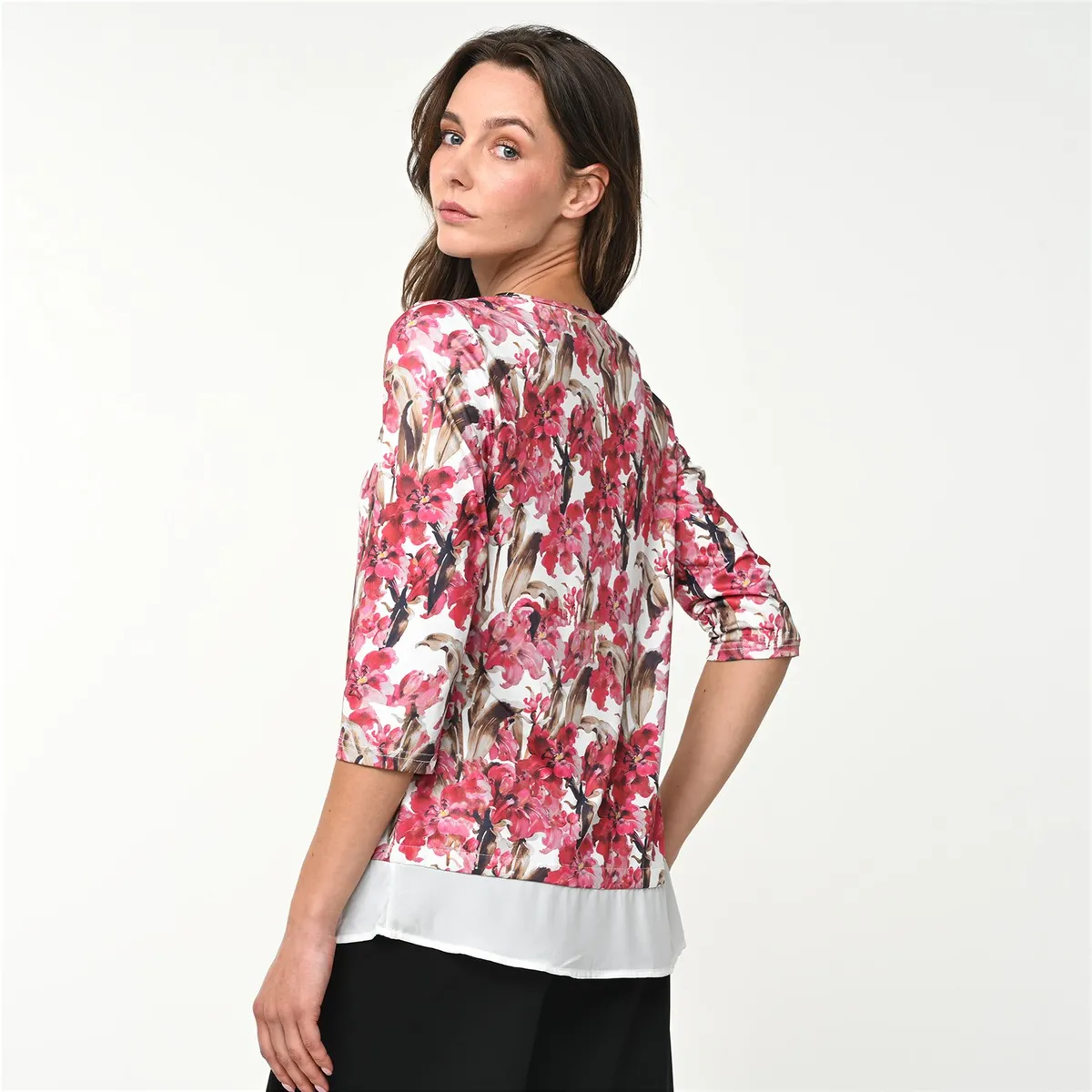 SOUTHLAND - Blusa Mujer con Estampado Manga 3/4 Southland