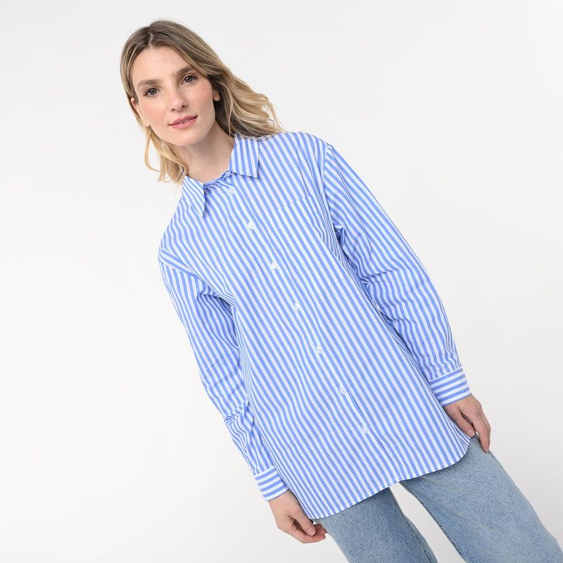 UNIVERSITY CLUB - Blusa para Mujer Manga larga de Algodón University Club