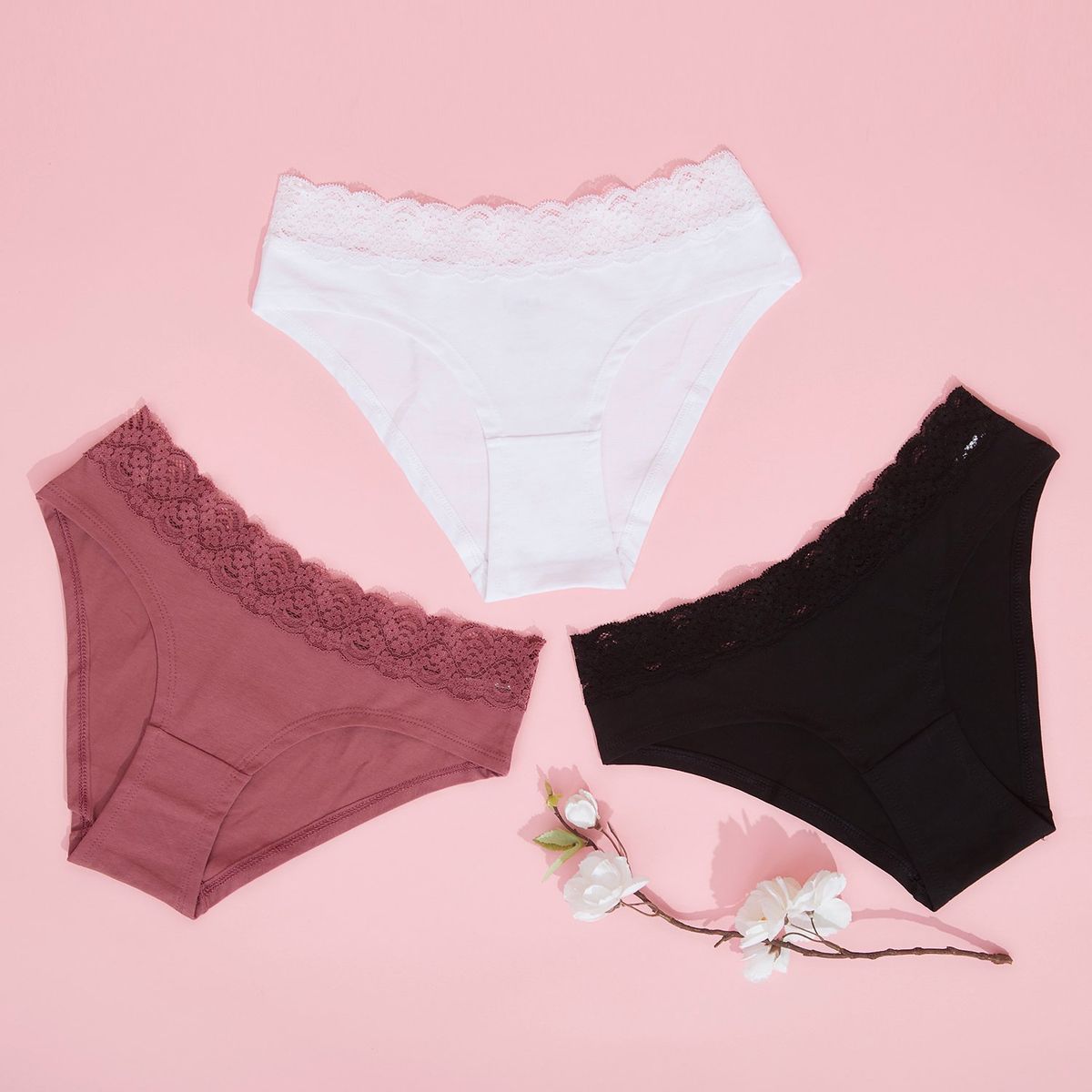 BLU - Calzón bikini Pack de 3 de Algodón Mujer Blu 