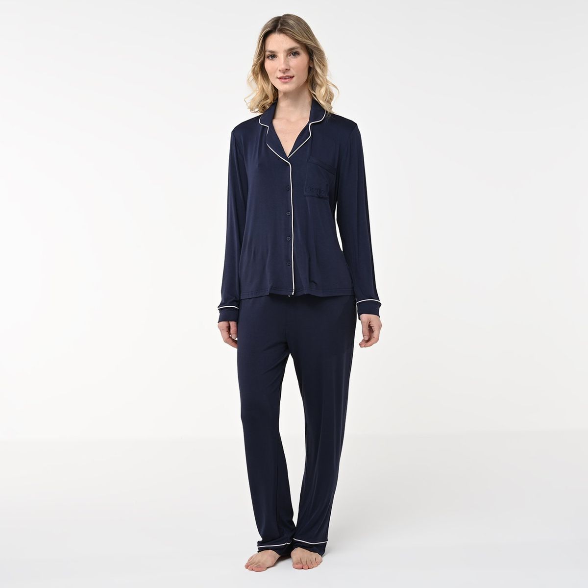 BENETTON - Conjunto pijama mujer pantalón y manga larga Benetton 