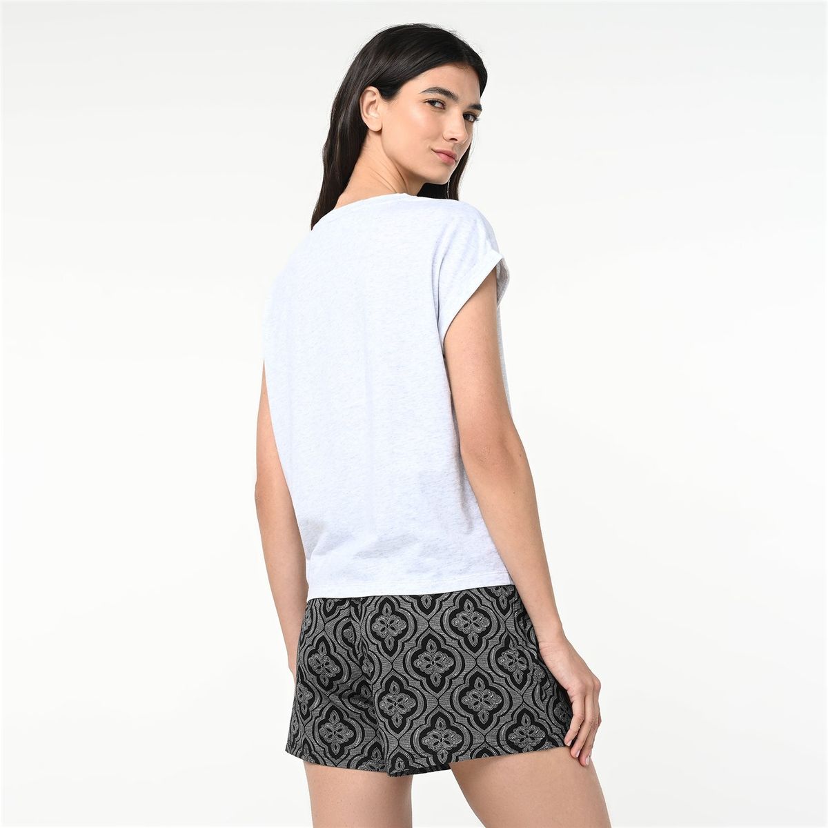 BLU - Camiseta de pijama Mujer Manga corta de Algodón blu