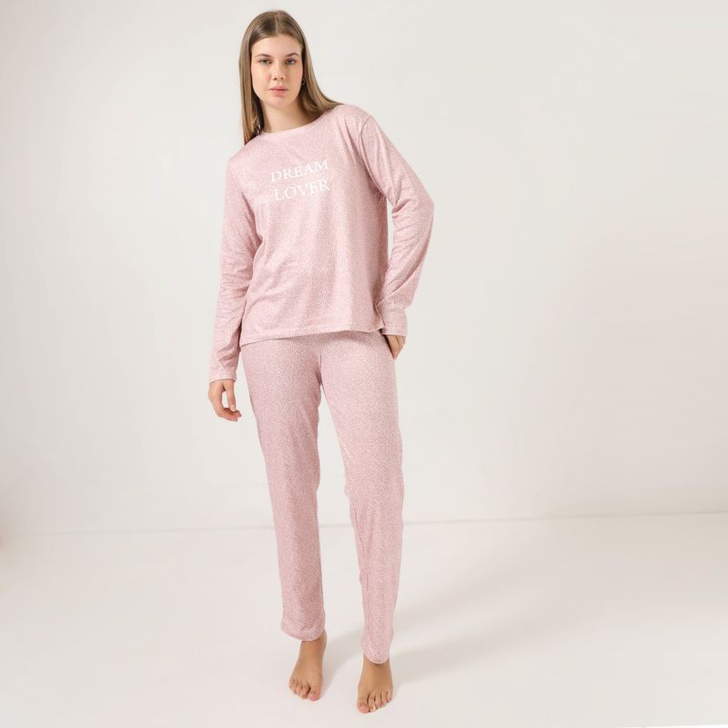 SYBILLA - Conjunto pijama mujer pantalón y manga larga Sybilla