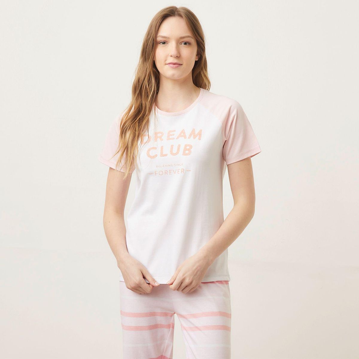 SYBILLA - Camiseta de pijama Mujer  Manga corta de Algodón Sybilla