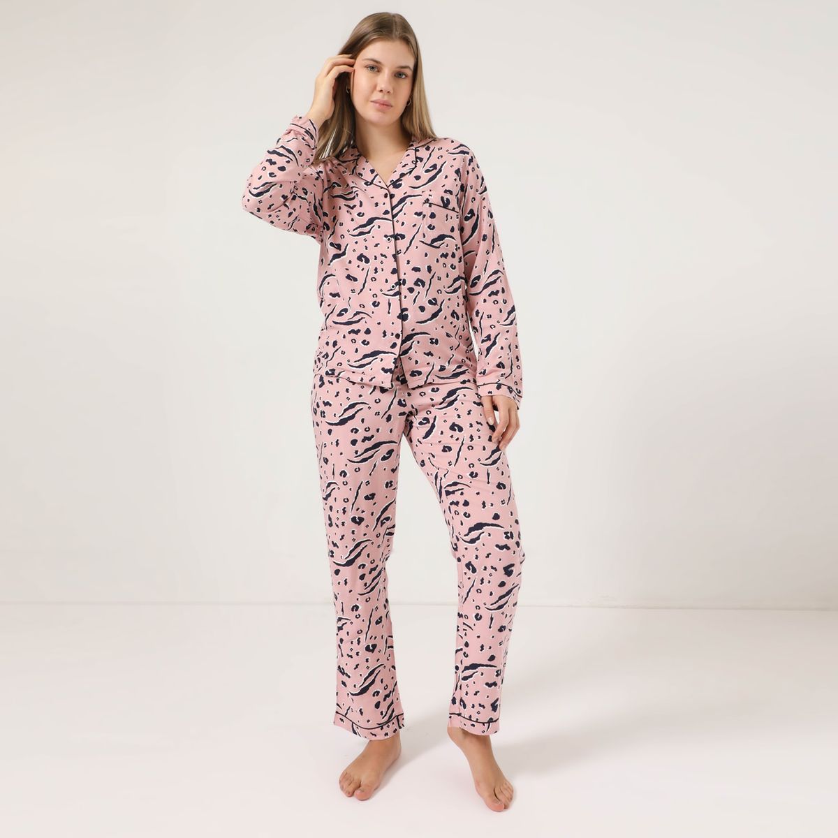 SYBILLA - Conjunto pijama mujer pantalón y manga larga Sybilla