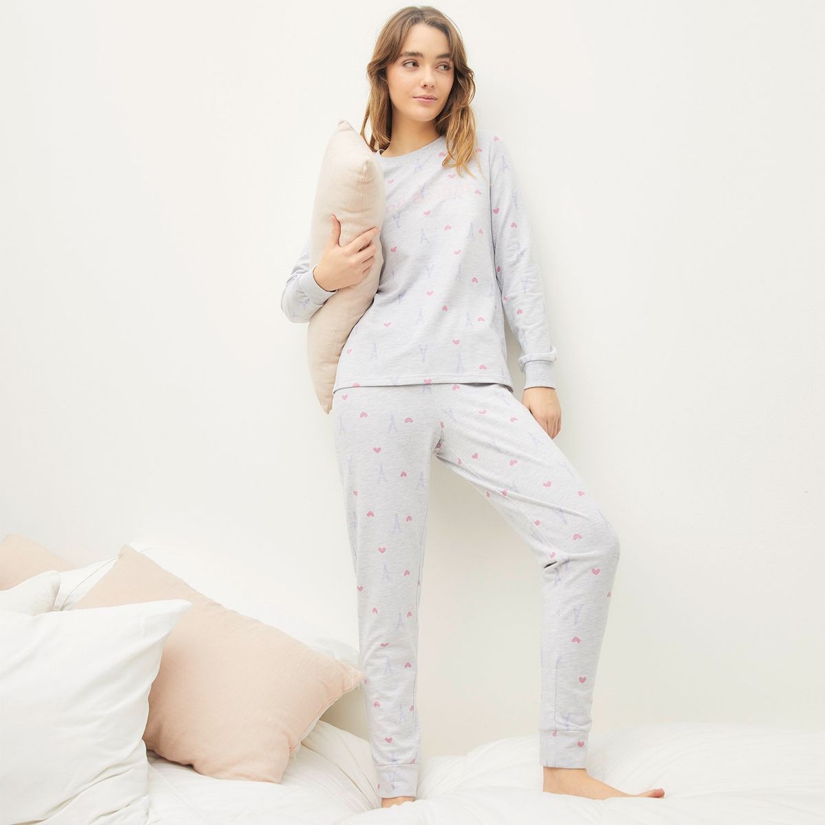 SYBILLA - Conjunto pijama mujer pantalón y manga larga Sybilla