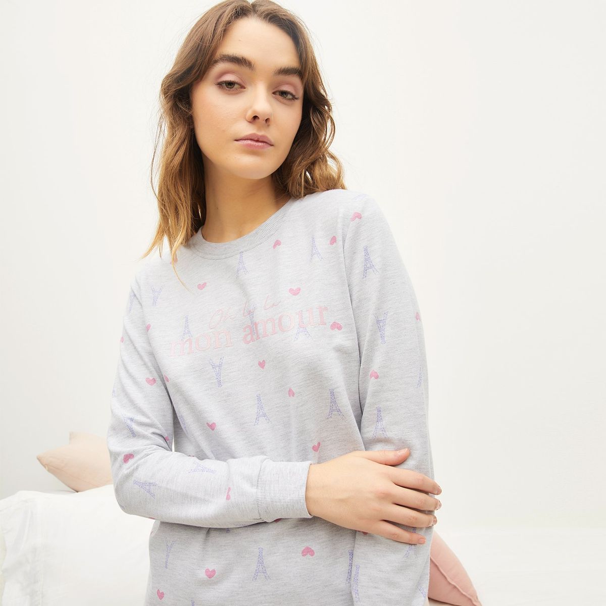 SYBILLA - Conjunto pijama mujer pantalón y manga larga Sybilla