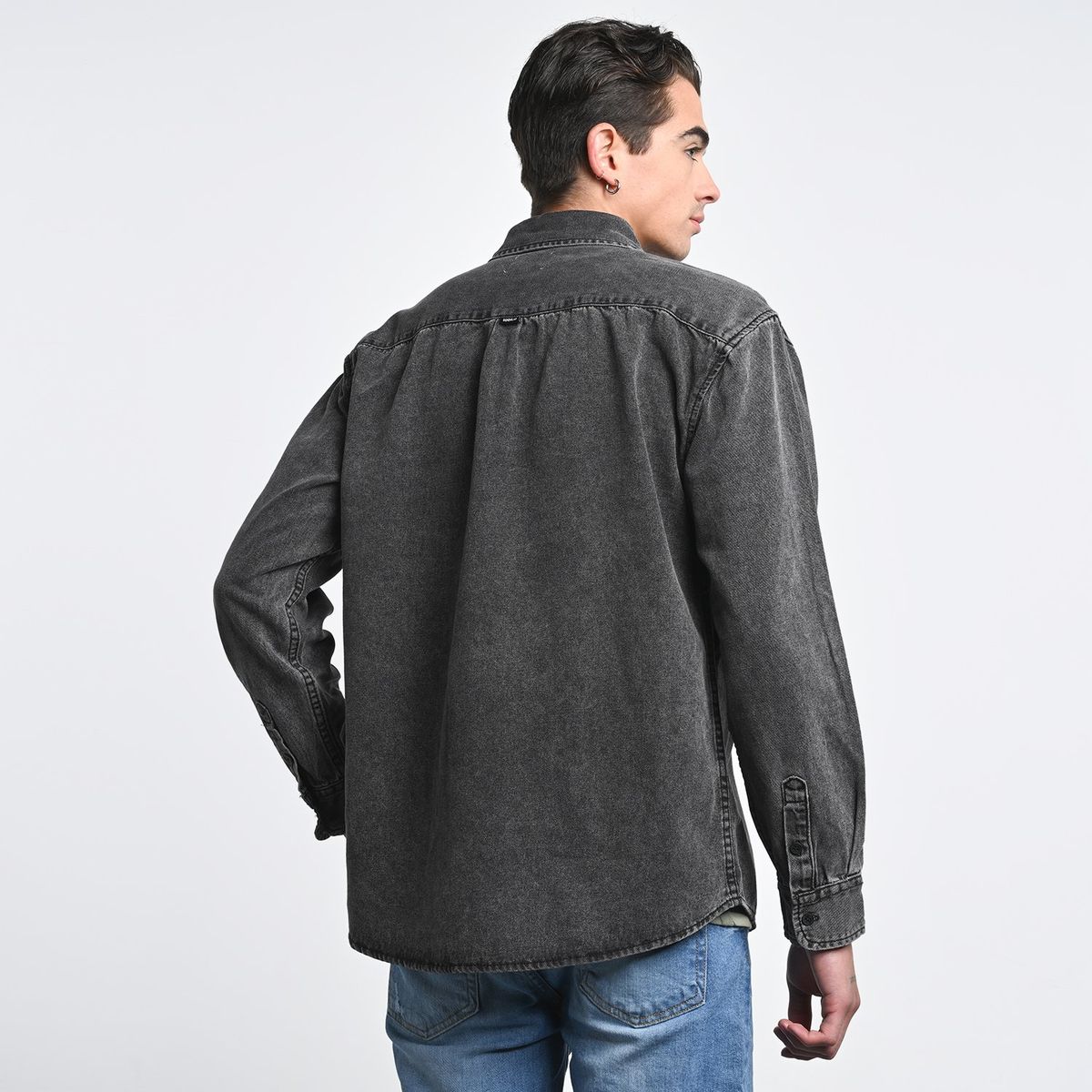 DENIMLAB - Camisa de jean Hombre Manga larga Slim de Algodón Denimlab