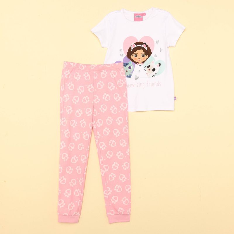  - Pijama para Niña 2 piezas con Estampado Cintura elásticada Manga corta de Algodón Gabby'S Doll House